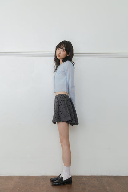 【先行】Dot Pleat Mini Skirt ※10月中旬配送予定