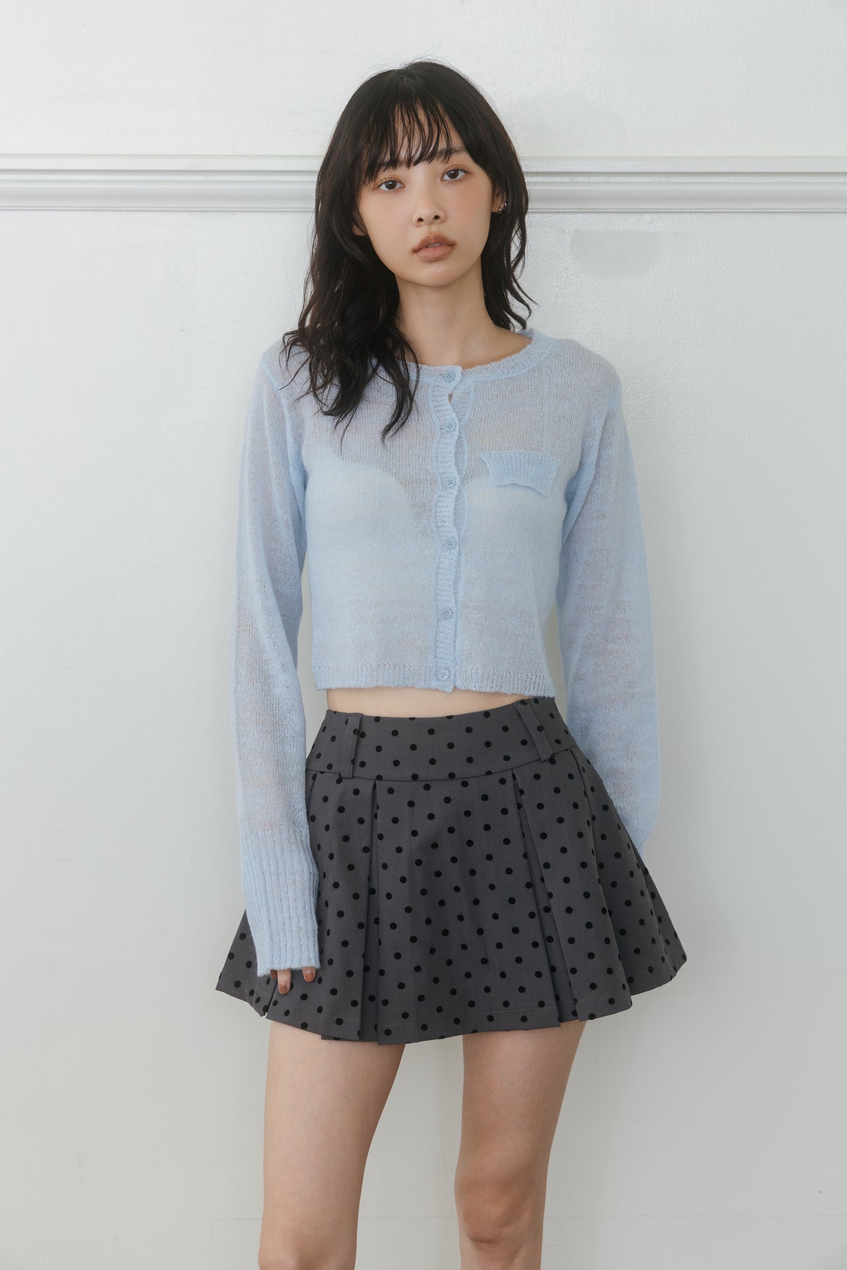 【先行】Long Sleeve Sheer Cardigan ※10月中旬配送予定
