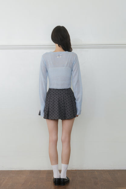 【先行】Dot Pleat Mini Skirt ※10月中旬配送予定