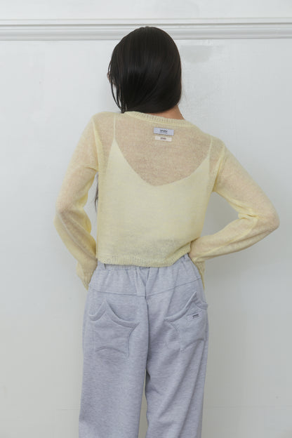 【先行】Long Sleeve Sheer Cardigan ※10月中旬配送予定