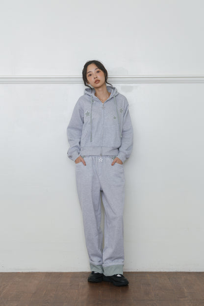 【先行】Roll-Up Rhinestone Sweatpants ※10月中旬配送予定