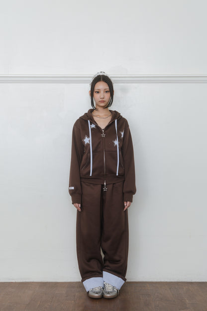 【先行】Roll-Up Rhinestone Sweatpants ※10月中旬配送予定