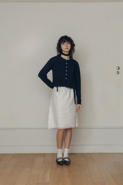 【先行】Frill Detail Knit Cardigan ※10月下旬配送予定