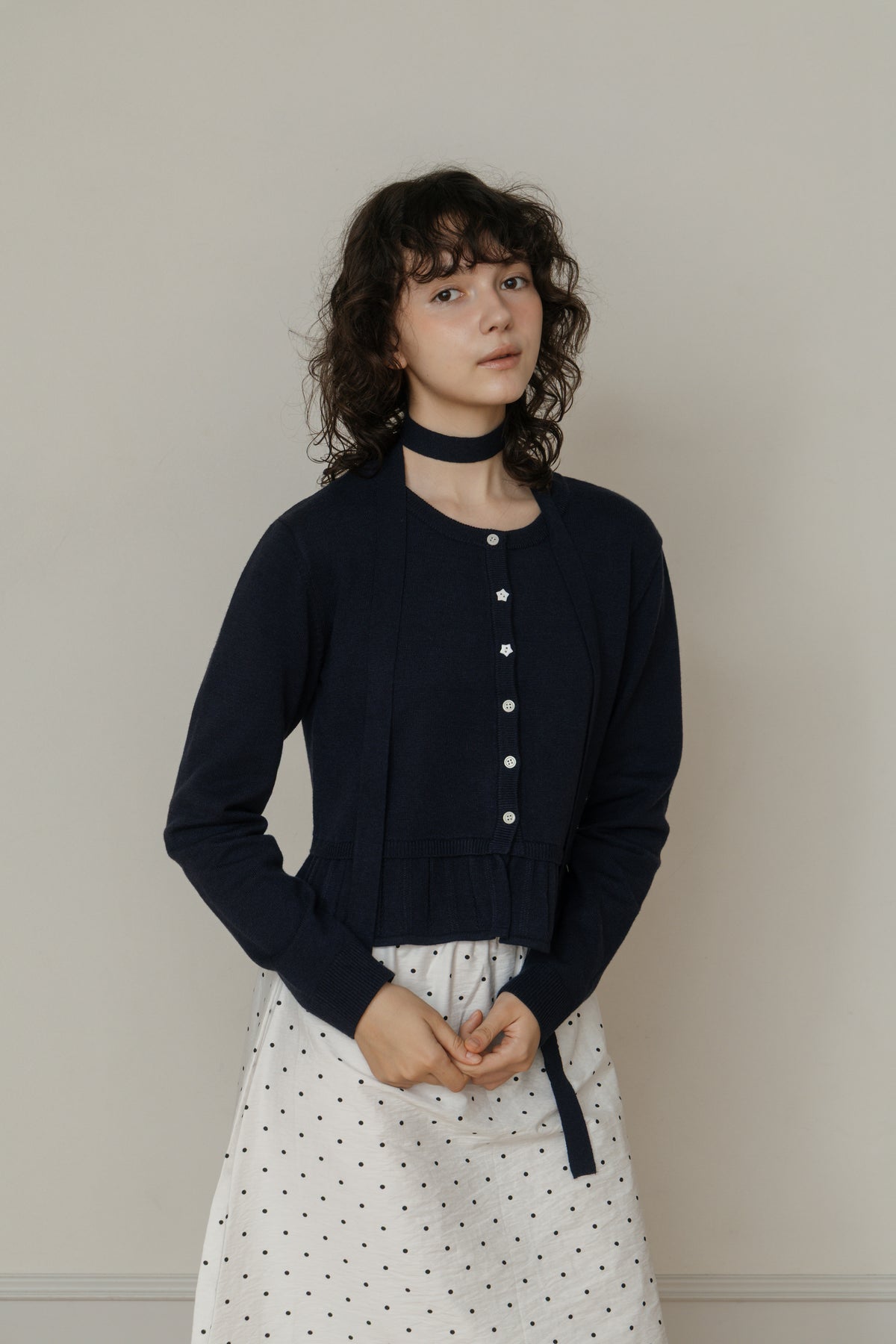 【先行】Frill Detail Knit Cardigan ※10月下旬配送予定