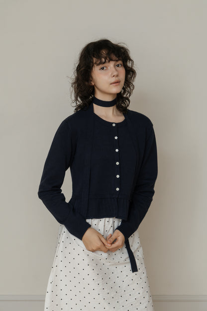 【先行】Frill Detail Knit Cardigan ※10月下旬配送予定