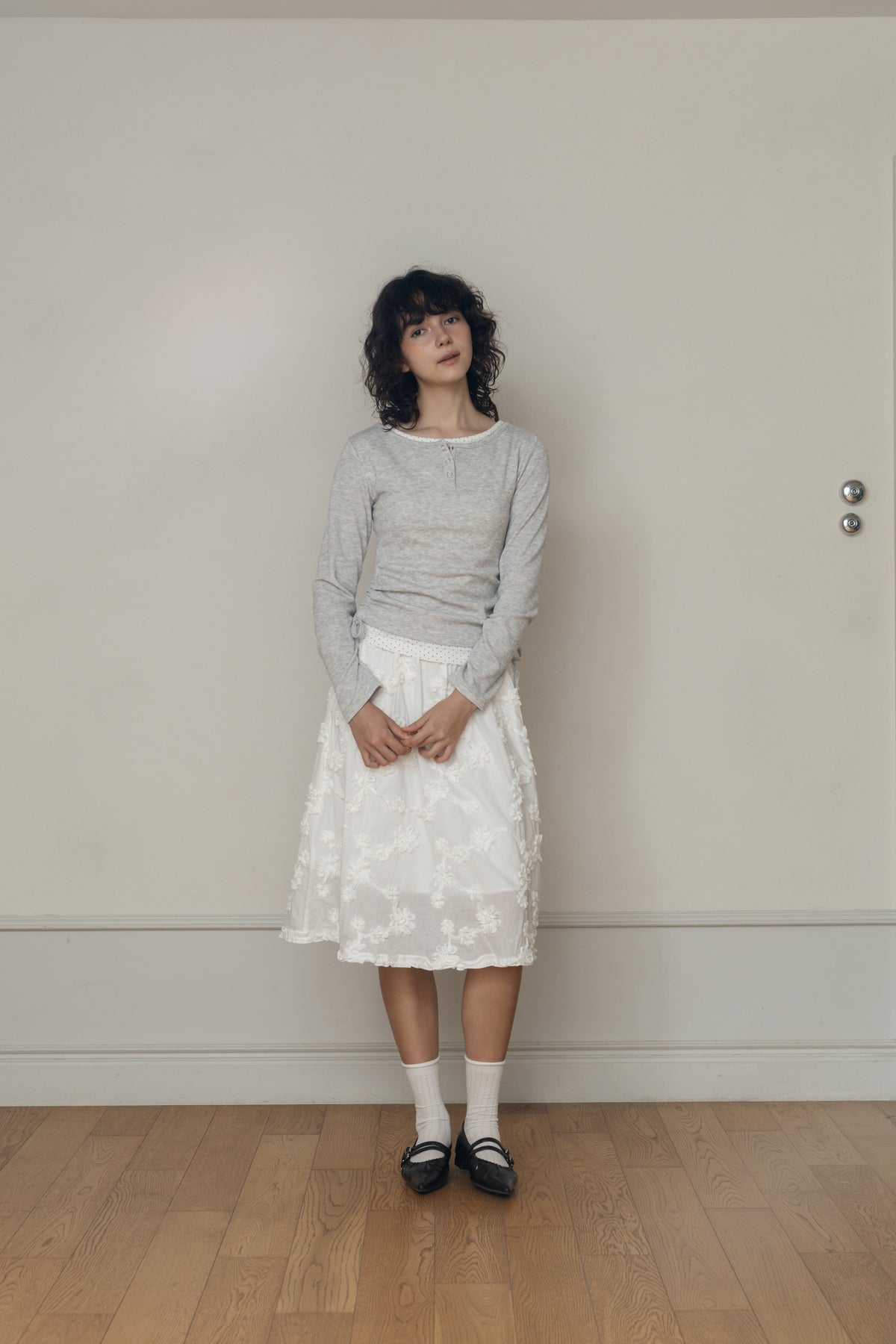 【先行】Layered Henley Neck Tee ※10月下旬配送予定
