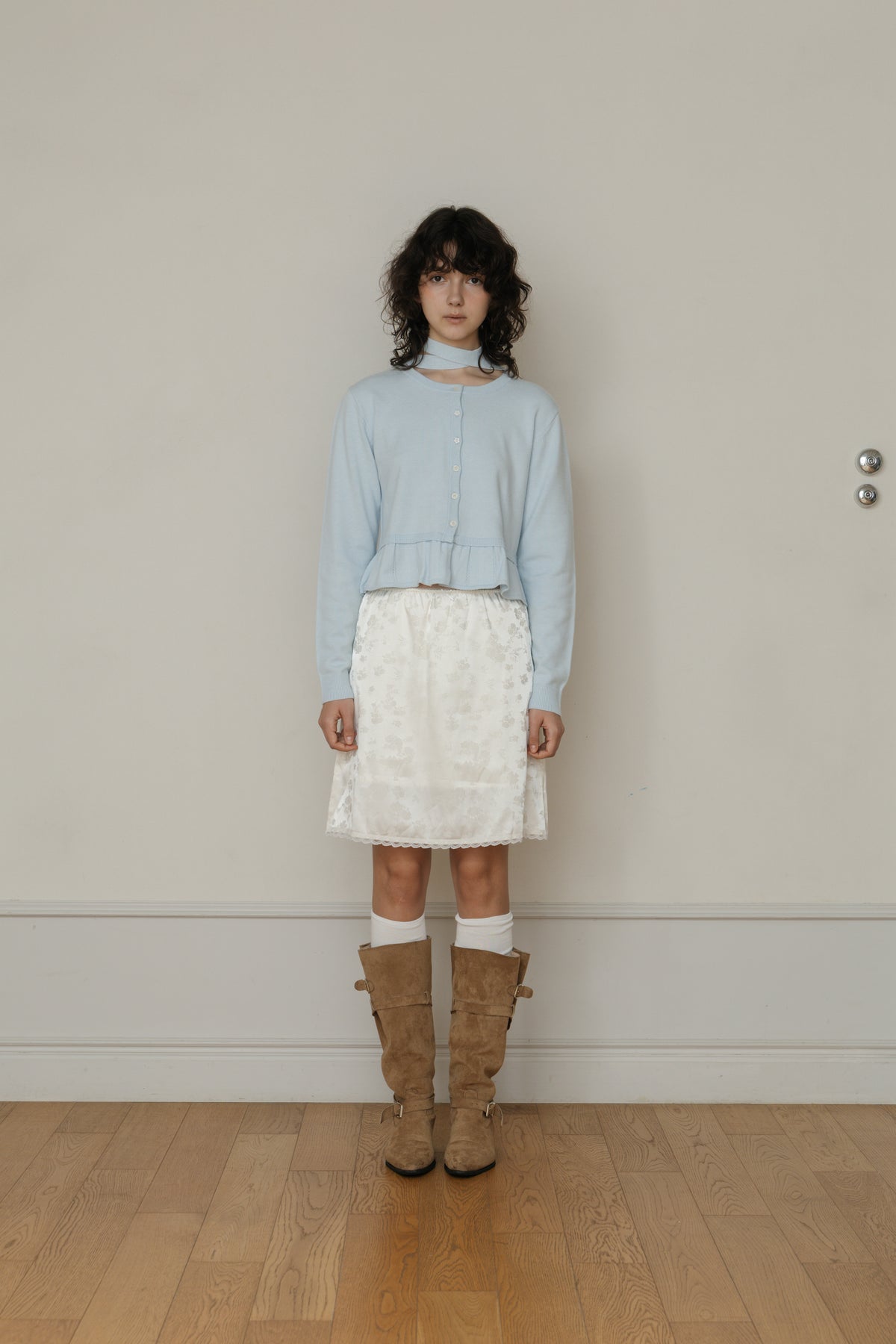 【先行】Frill Detail Knit Cardigan ※10月下旬配送予定