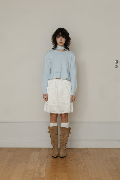 【先行】Frill Detail Knit Cardigan ※10月下旬配送予定