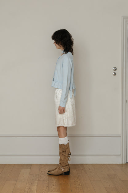 【先行】Frill Detail Knit Cardigan ※10月下旬配送予定