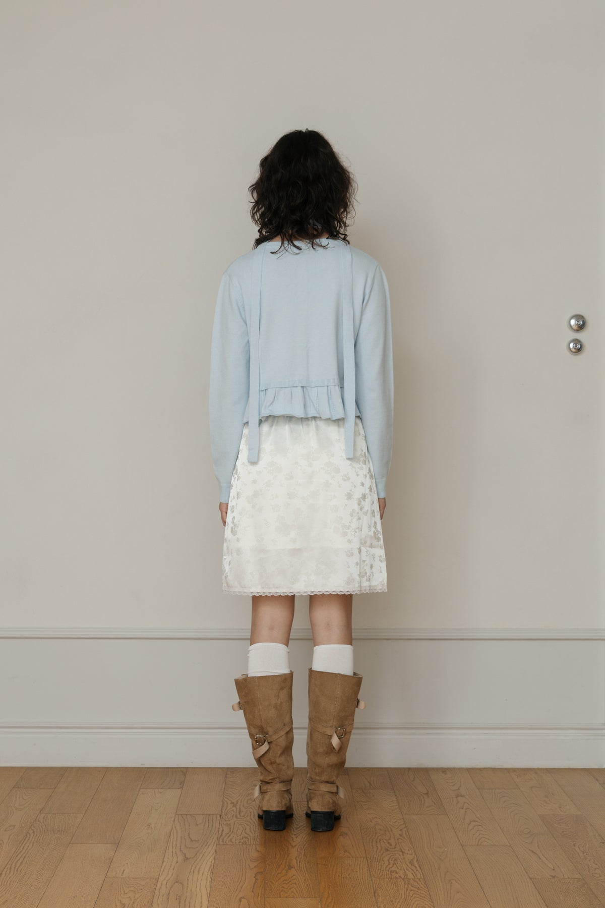 【先行】Frill Detail Knit Cardigan ※10月下旬配送予定