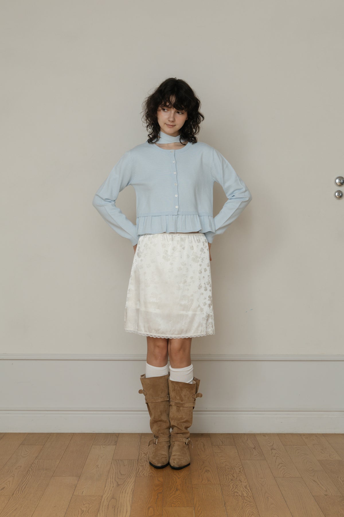 【先行】Frill Detail Knit Cardigan ※10月下旬配送予定