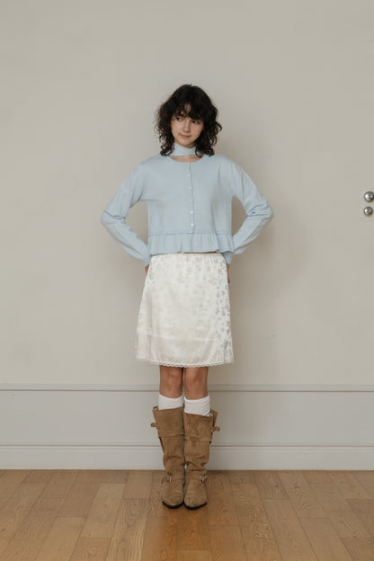 【先行】Frill Detail Knit Cardigan ※10月下旬配送予定