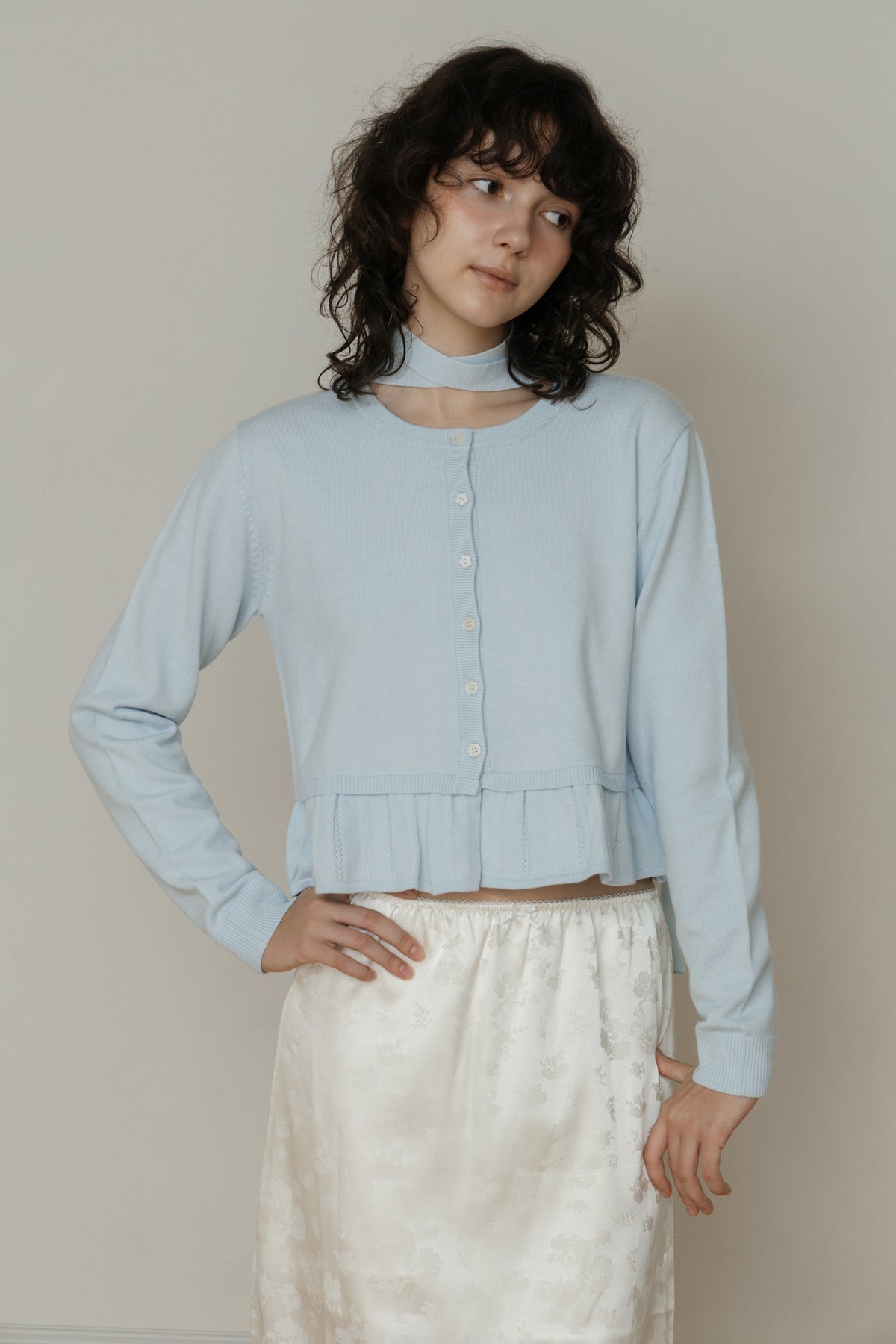 【先行】Frill Detail Knit Cardigan ※10月下旬配送予定