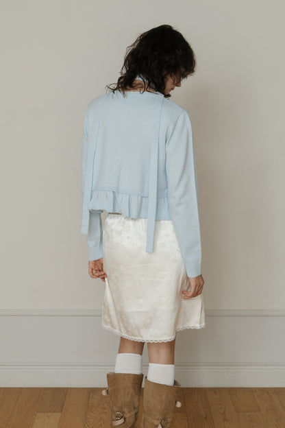 【先行】Frill Detail Knit Cardigan ※10月下旬配送予定
