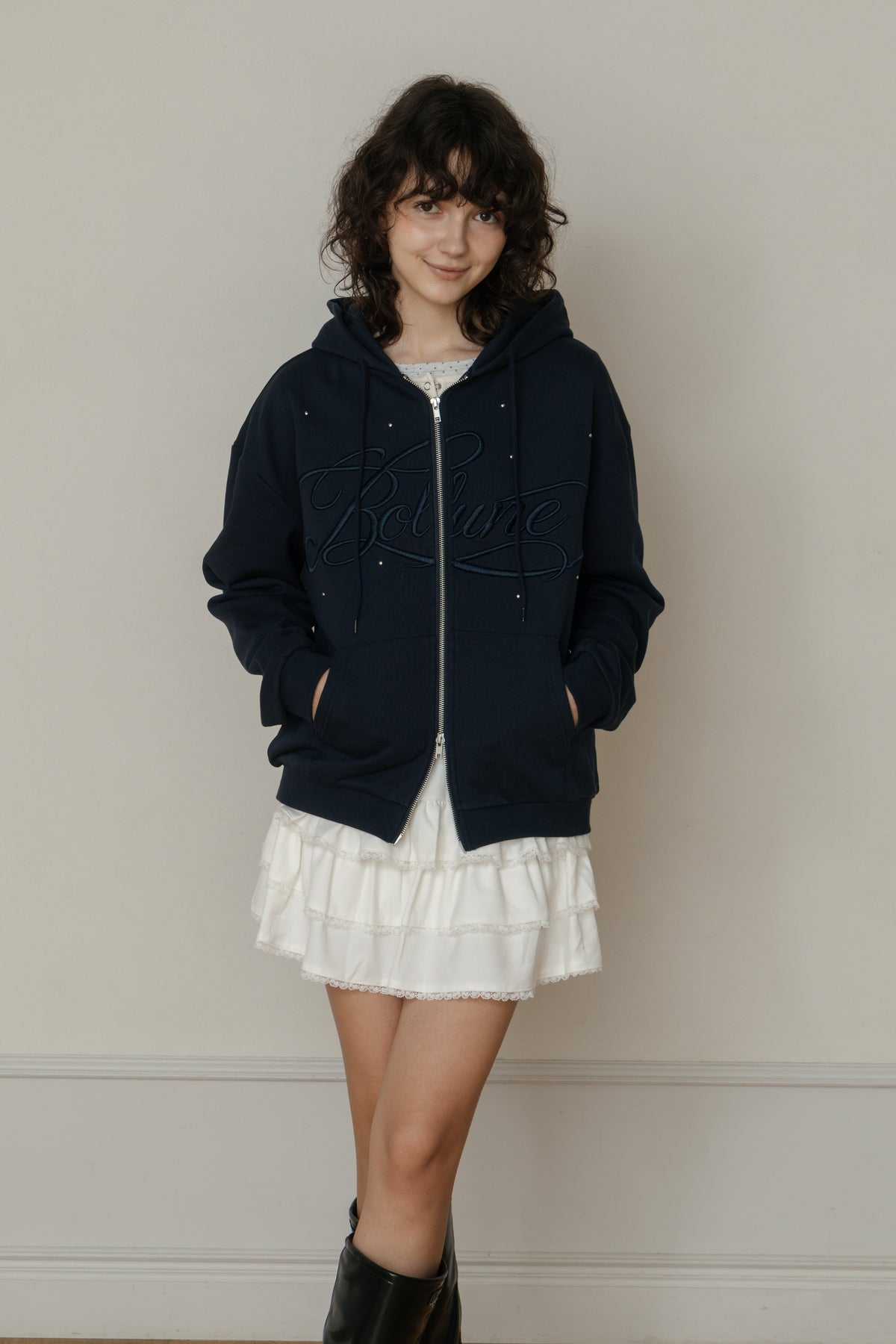 【先行】Big Lettering Zip-Up Hoodie ※10月下旬配送予定