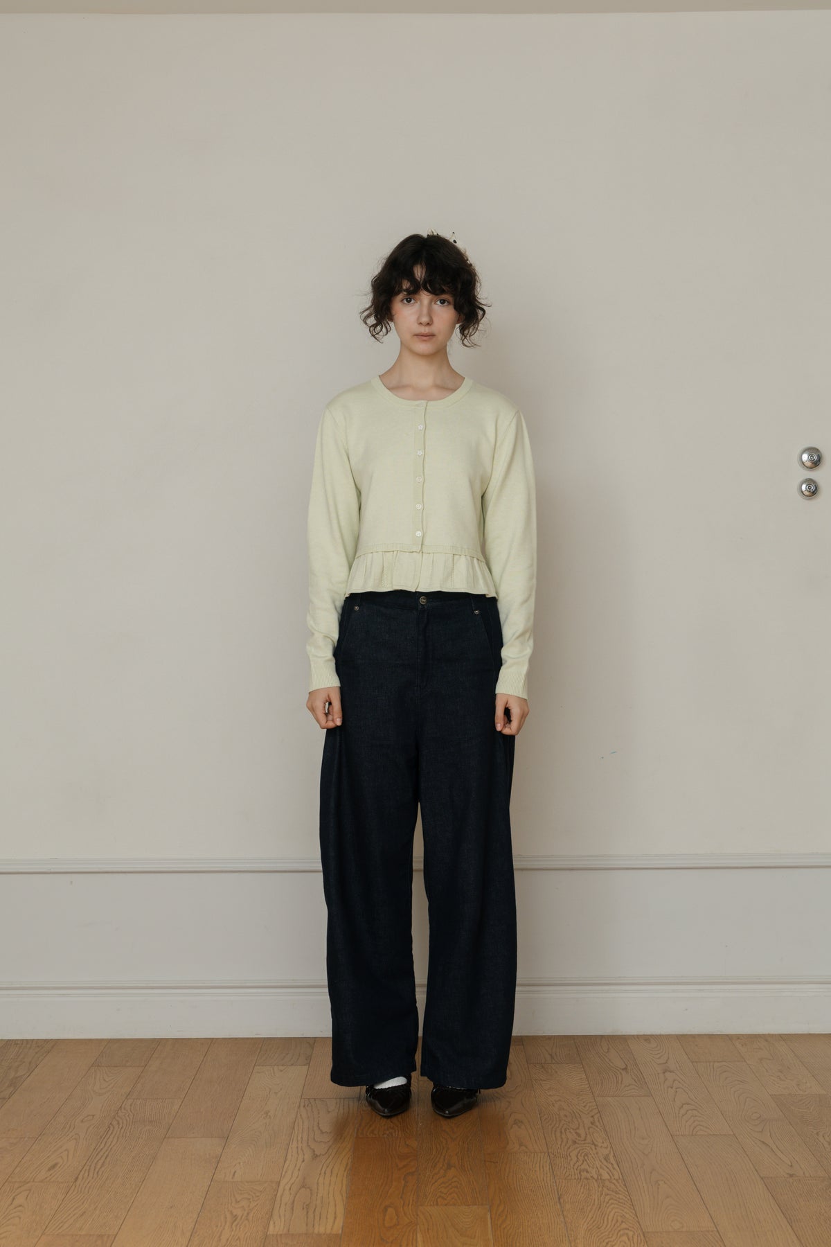 【先行】Frill Detail Knit Cardigan ※10月下旬配送予定