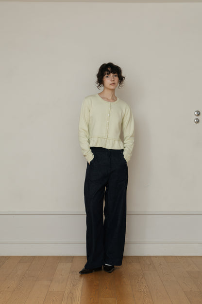 【先行】Frill Detail Knit Cardigan ※10月下旬配送予定