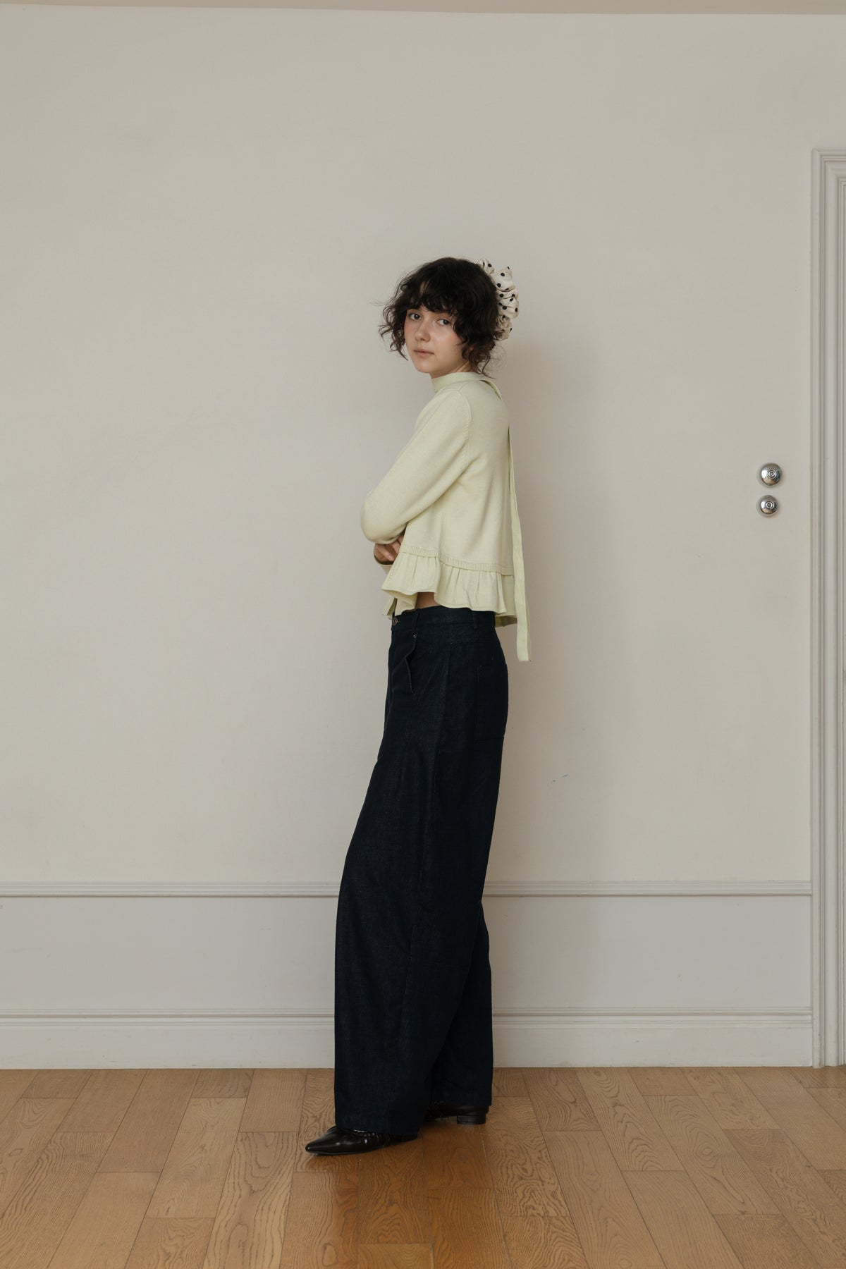 【先行】Frill Detail Knit Cardigan ※10月下旬配送予定
