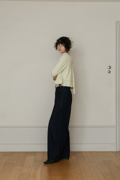 【先行】Frill Detail Knit Cardigan ※10月下旬配送予定