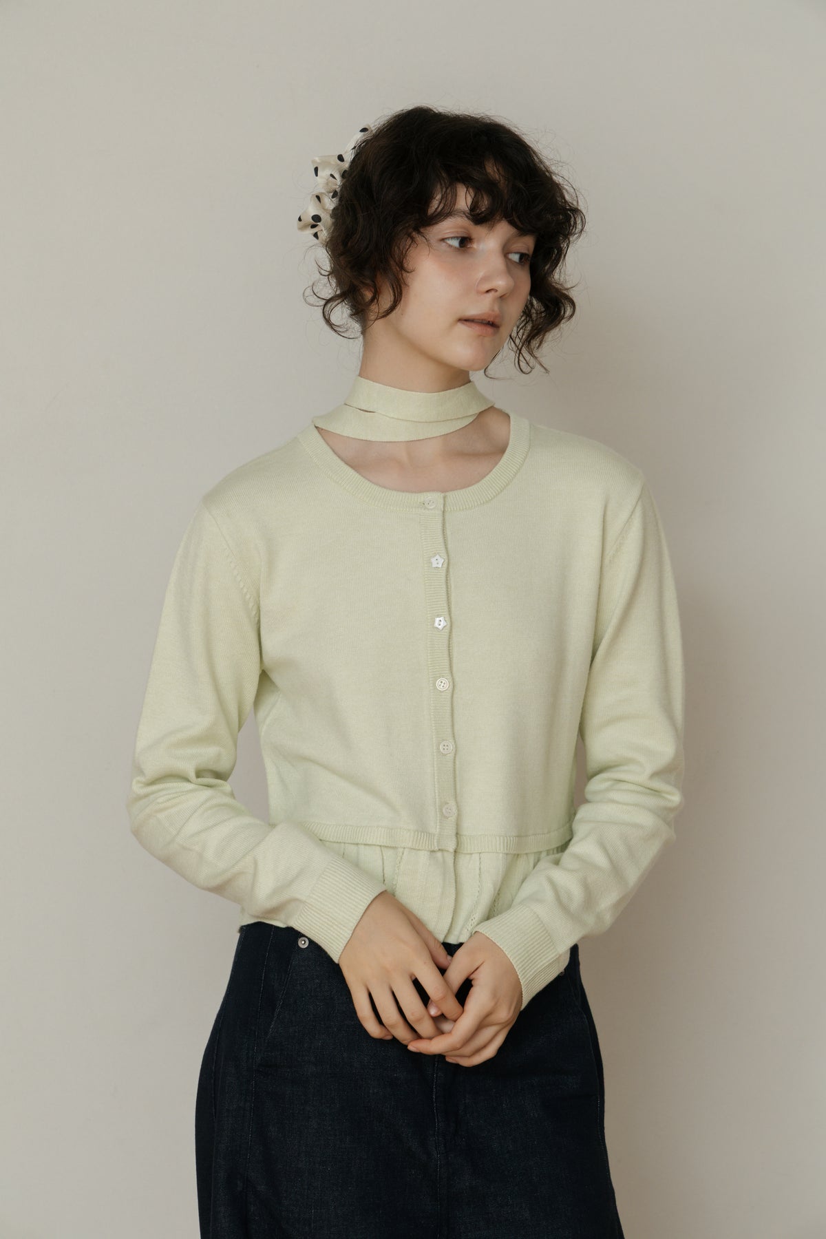 【先行】Frill Detail Knit Cardigan ※10月下旬配送予定