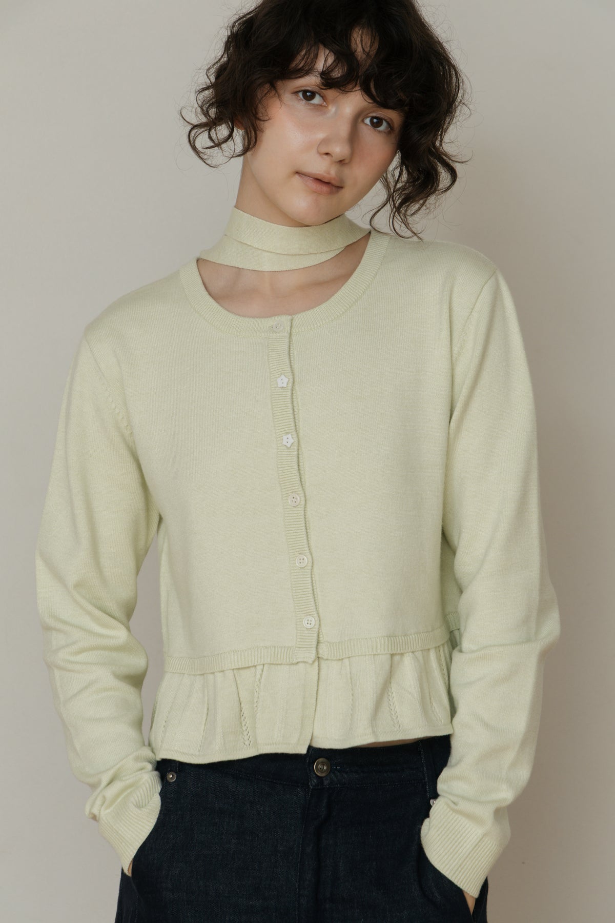 【先行】Frill Detail Knit Cardigan ※10月下旬配送予定