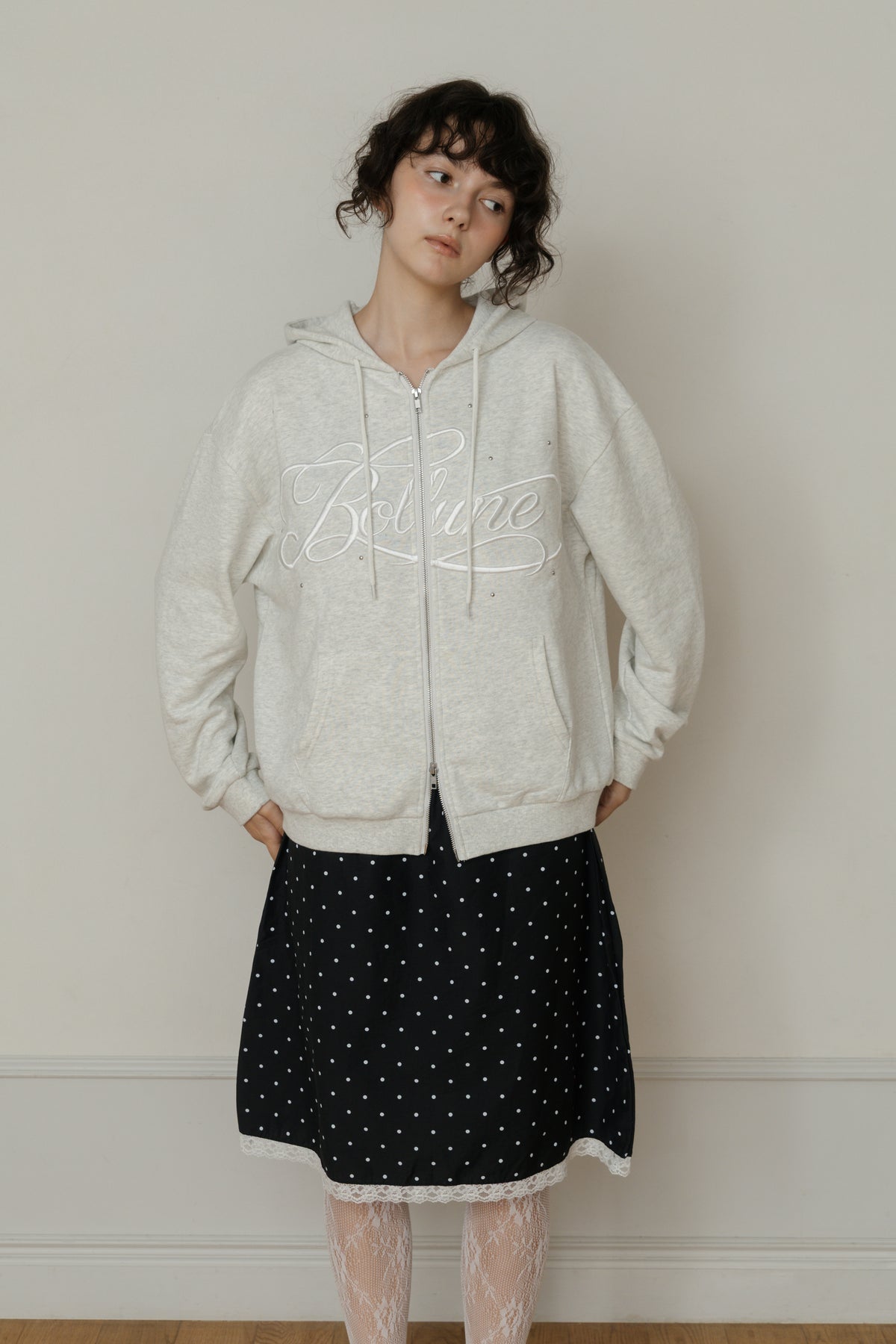 【先行】Big Lettering Zip-Up Hoodie ※10月下旬配送予定