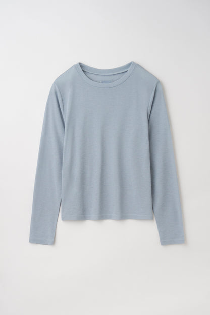 Basic Sheer Color Long-Sleeve T-Shirt