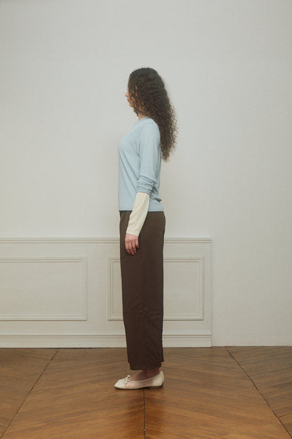 Two-Tuck Studded Twill Pants