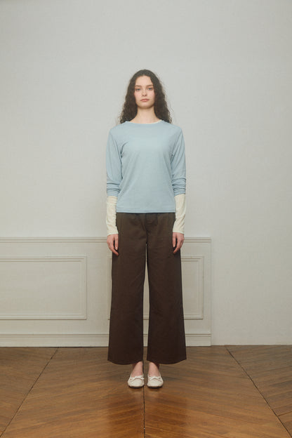 Two-Tuck Studded Twill Pants