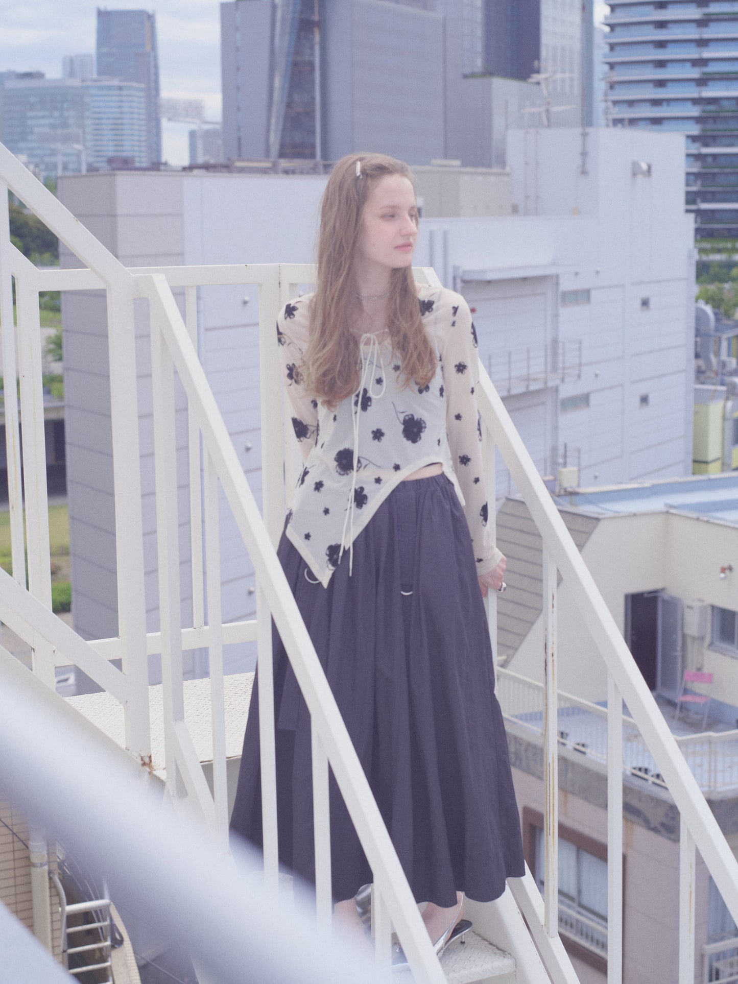 Printed Sheer Tops