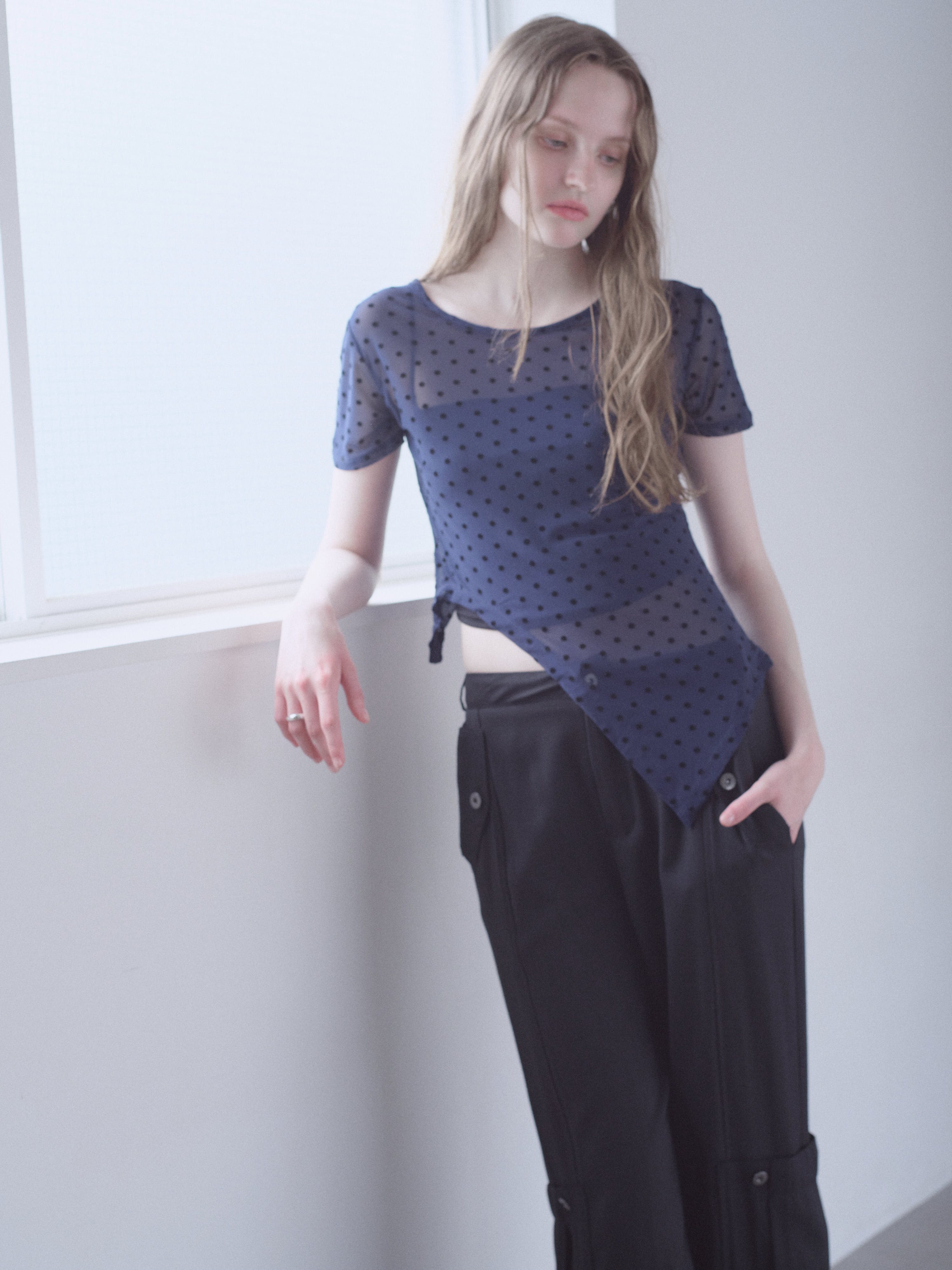 Printed Sheer Short Sleeve Tops – newv | ヌーヴ
