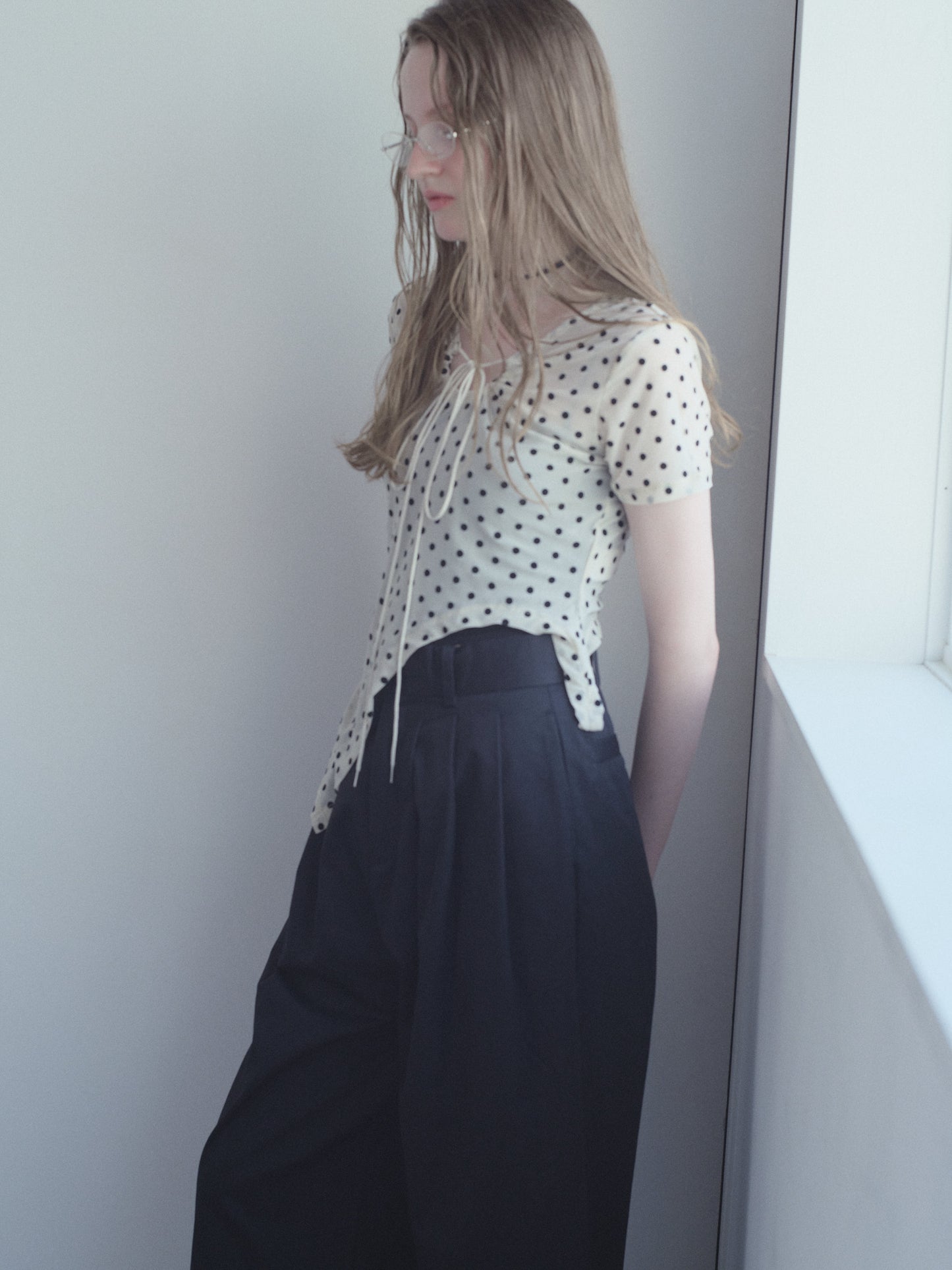 Printed Sheer Short Sleeve Tops