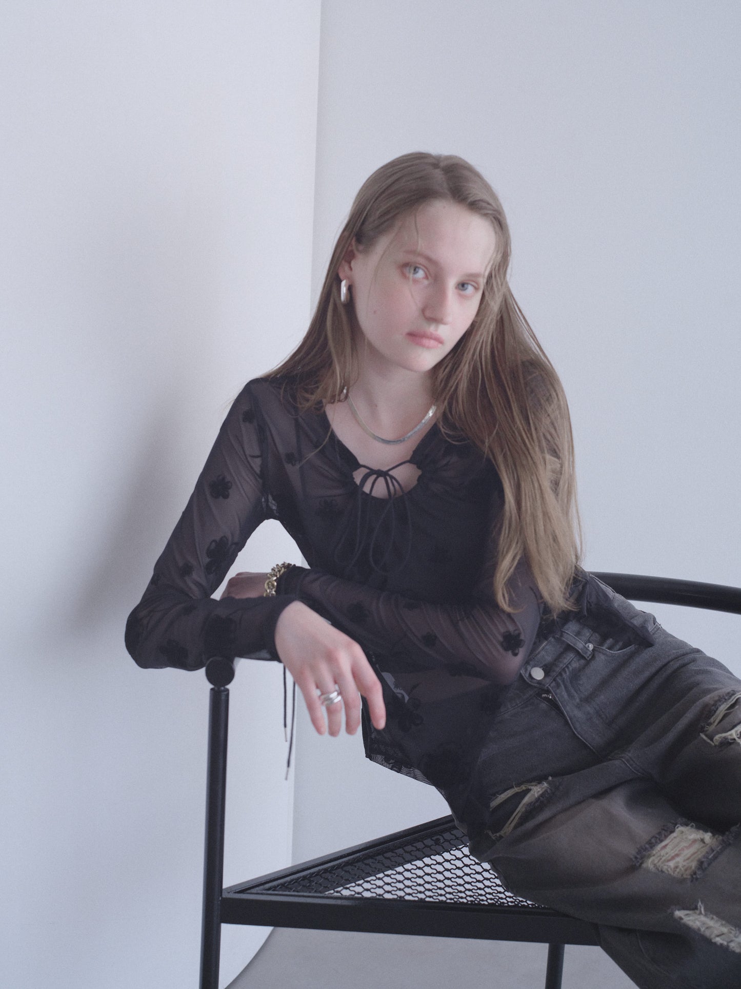 Printed Sheer Tops