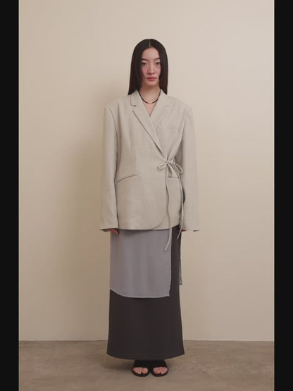 Tie Wrap Tailored Jacket